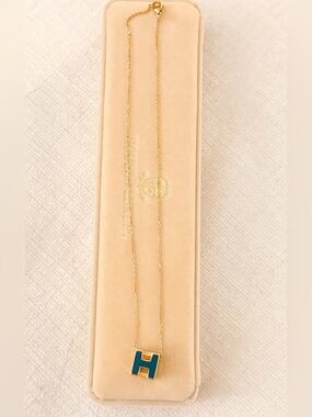 Hermes H Cube Pendant Necklace